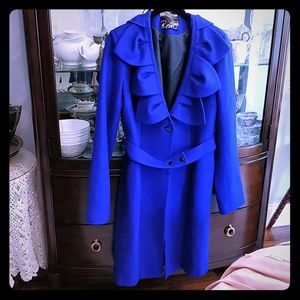 Used Roni NYC petal collar royal blue coat